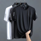 Men's Ultra-Breathable Mesh Reflective Crew Neck T-Shirt | Quick Dry Performance Tee for Running, Gym & Daily Wear