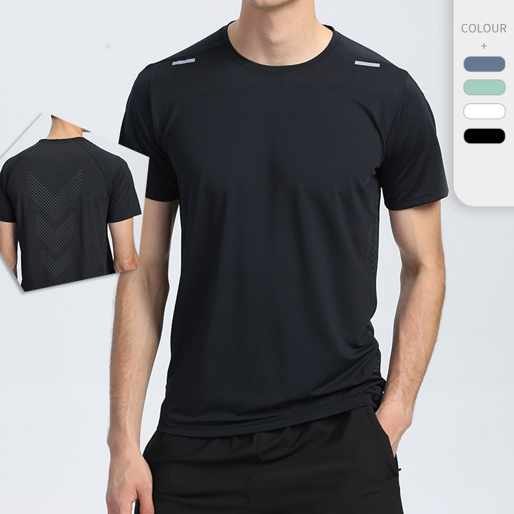 Men's Quick Dry Mesh Athletic T-Shirt | Breathable Raglan Sleeve Running Tee for Gym Workout Training