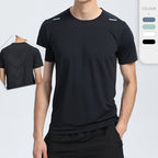 Men's Quick Dry Mesh Athletic T-Shirt | Breathable Raglan Sleeve Running Tee for Gym Workout Training
