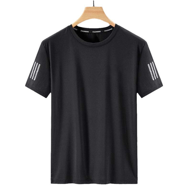 Men's Ultra-Breathable Mesh Reflective Crew Neck T-Shirt | Quick Dry Performance Tee for Running, Gym & Daily Wear