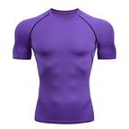 Men’s Compression Athletic T-Shirt – Quick-Dry Breathable Workout Top for Gym, Running & Training