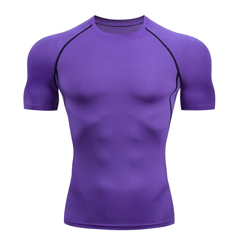 Men’s Compression Athletic T-Shirt – Quick-Dry Breathable Workout Top for Gym, Running & Training