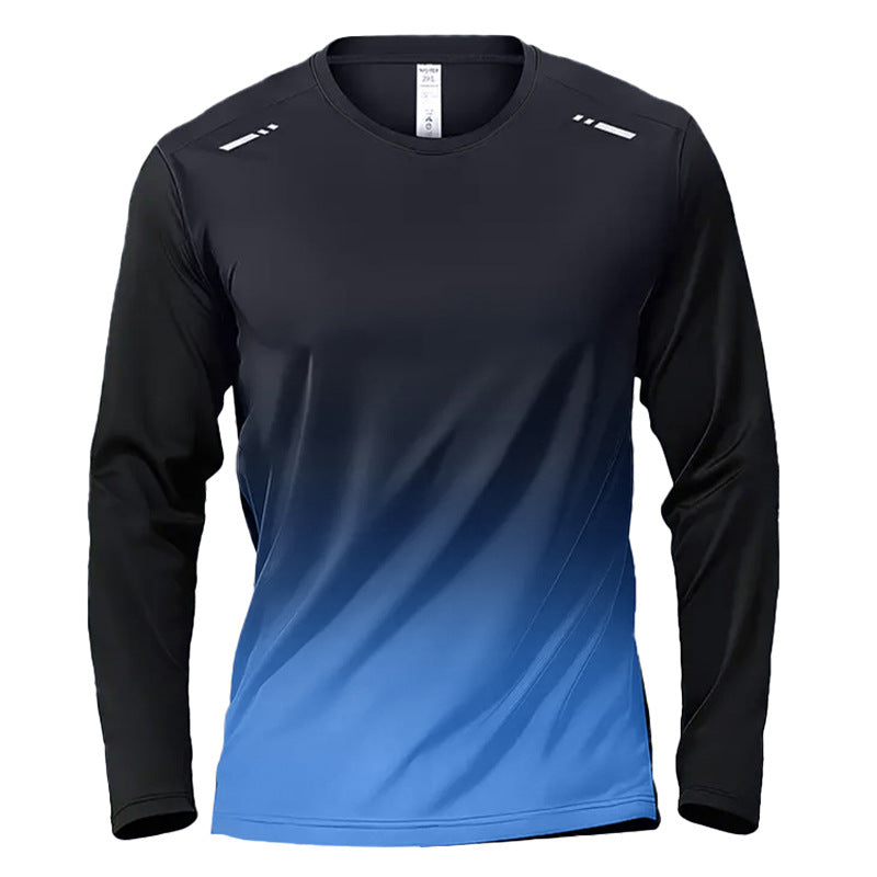 Men'S Athletic Long-Sleeve T-Shirts for All Seasons, Quick-Dry Outdoor Wear, Breathable for Running And Training, Casual Fitness Tops