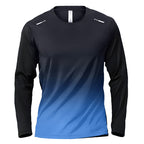 Men'S Athletic Long-Sleeve T-Shirts for All Seasons, Quick-Dry Outdoor Wear, Breathable for Running And Training, Casual Fitness Tops