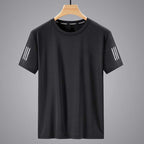 Men's Ultra-Breathable Mesh Reflective Crew Neck T-Shirt | Quick Dry Performance Tee for Running, Gym & Daily Wear