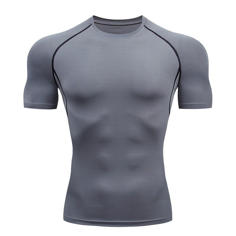 Men’s Compression Athletic T-Shirt – Quick-Dry Breathable Workout Top for Gym, Running & Training