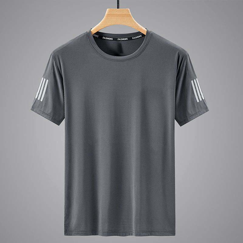 Men's Ultra-Breathable Mesh Reflective Crew Neck T-Shirt | Quick Dry Performance Tee for Running, Gym & Daily Wear