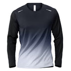 Men'S Athletic Long-Sleeve T-Shirts for All Seasons, Quick-Dry Outdoor Wear, Breathable for Running And Training, Casual Fitness Tops