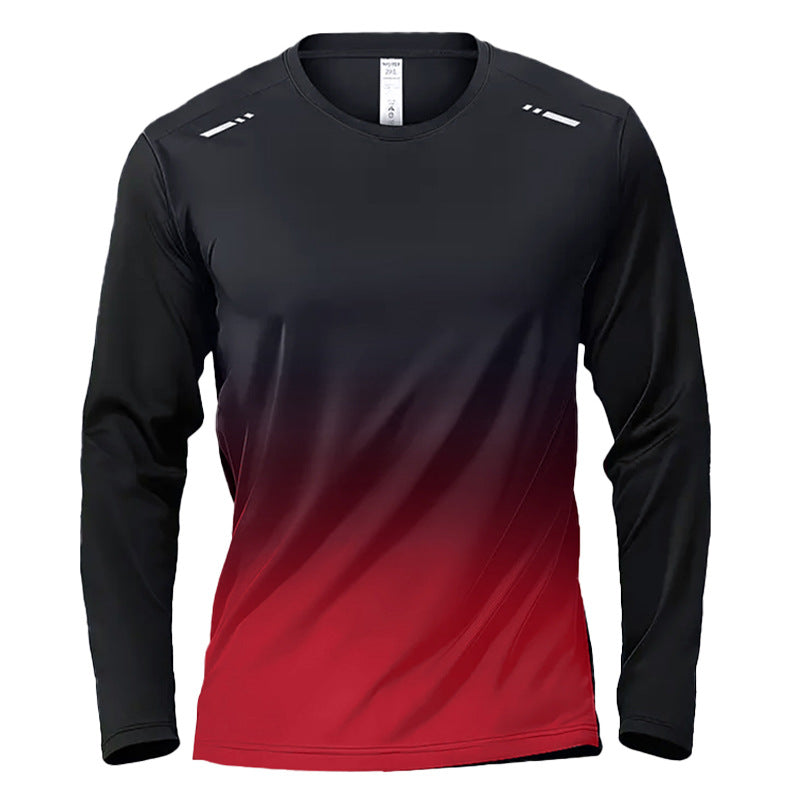 Men'S Athletic Long-Sleeve T-Shirts for All Seasons, Quick-Dry Outdoor Wear, Breathable for Running And Training, Casual Fitness Tops