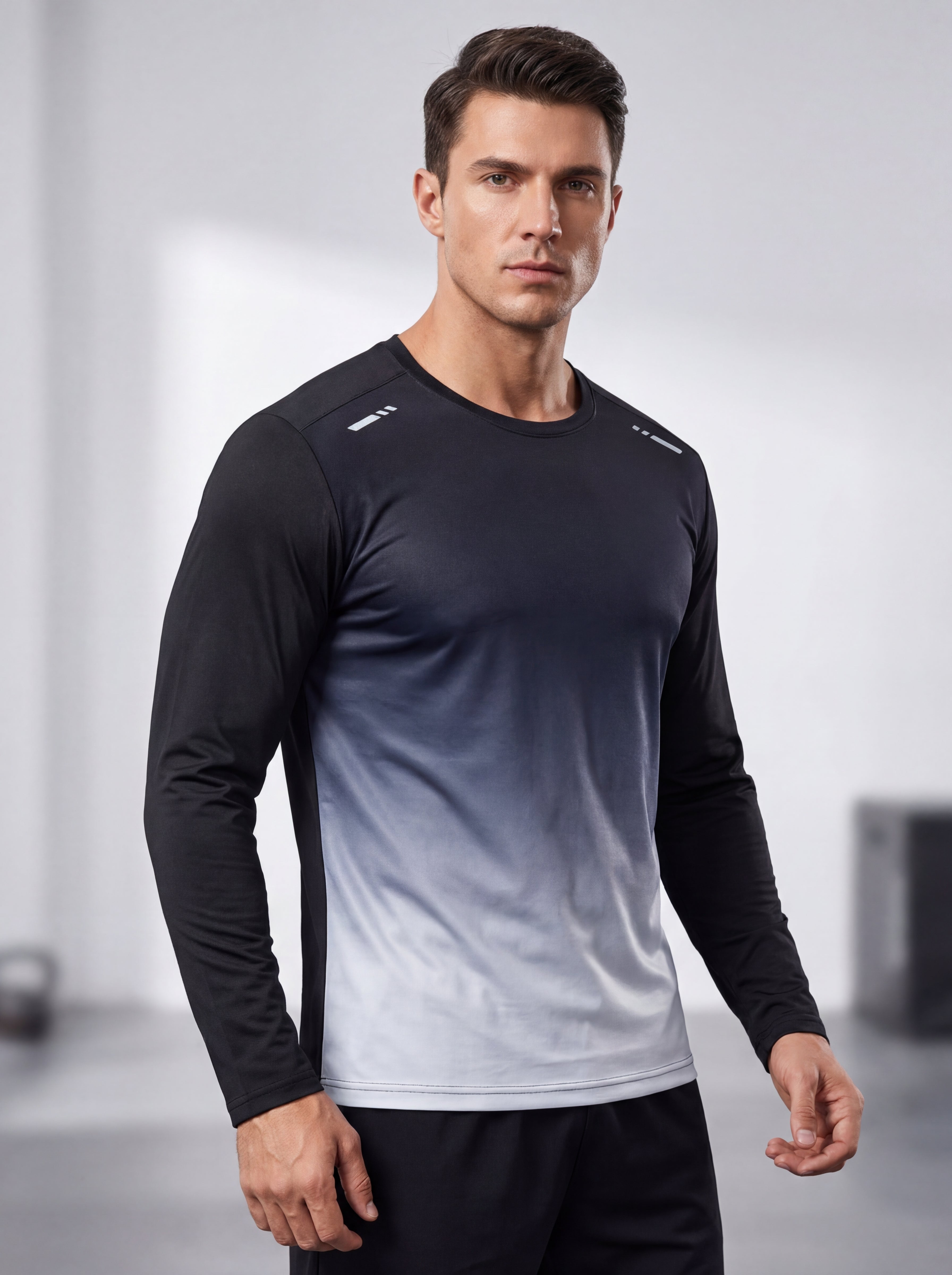 Men'S Athletic Long-Sleeve T-Shirts for All Seasons, Quick-Dry Outdoor Wear, Breathable for Running And Training, Casual Fitness Tops Main image