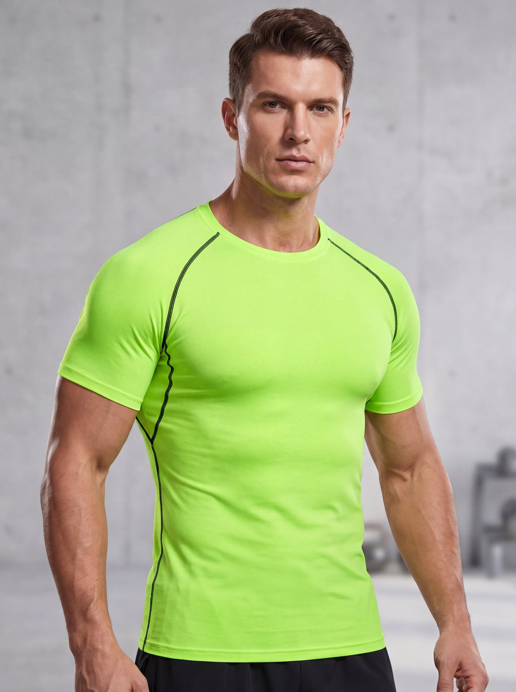 Men’s Compression Athletic T-Shirt – Quick-Dry Breathable Workout Top for Gym, Running & Training