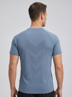 Men's Quick Dry Mesh Athletic T-Shirt | Breathable Raglan Sleeve Running Tee for Gym Workout Training