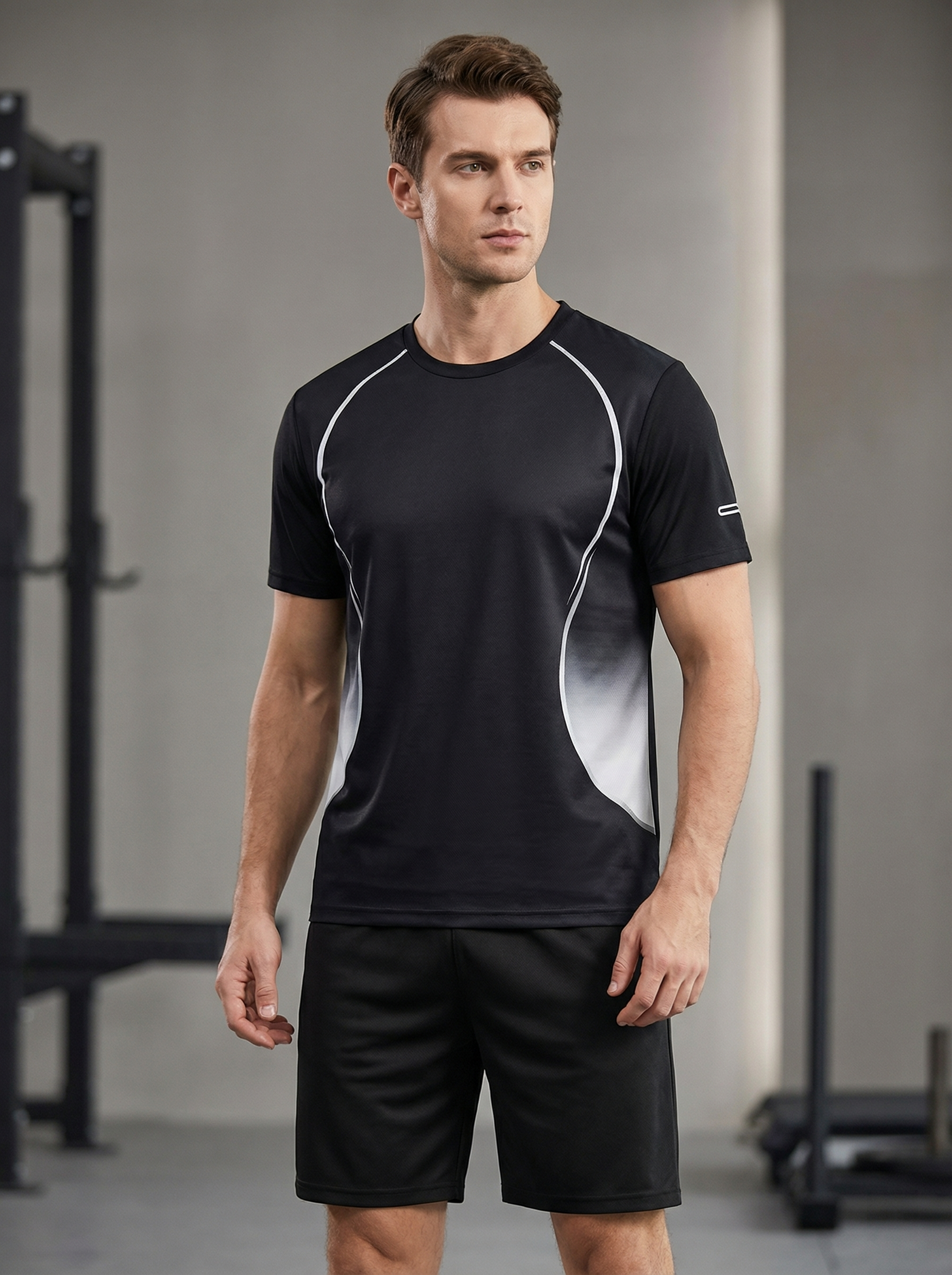 Men's Performance Running Outfit - Quick Dry Tee & Shorts Set for Gym & Outdoor Sports Main image